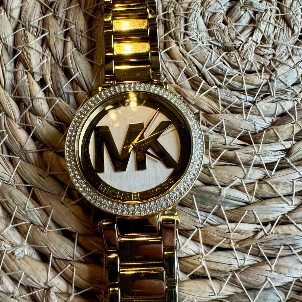 Michael Kors Gold Watch with Crystal Accents